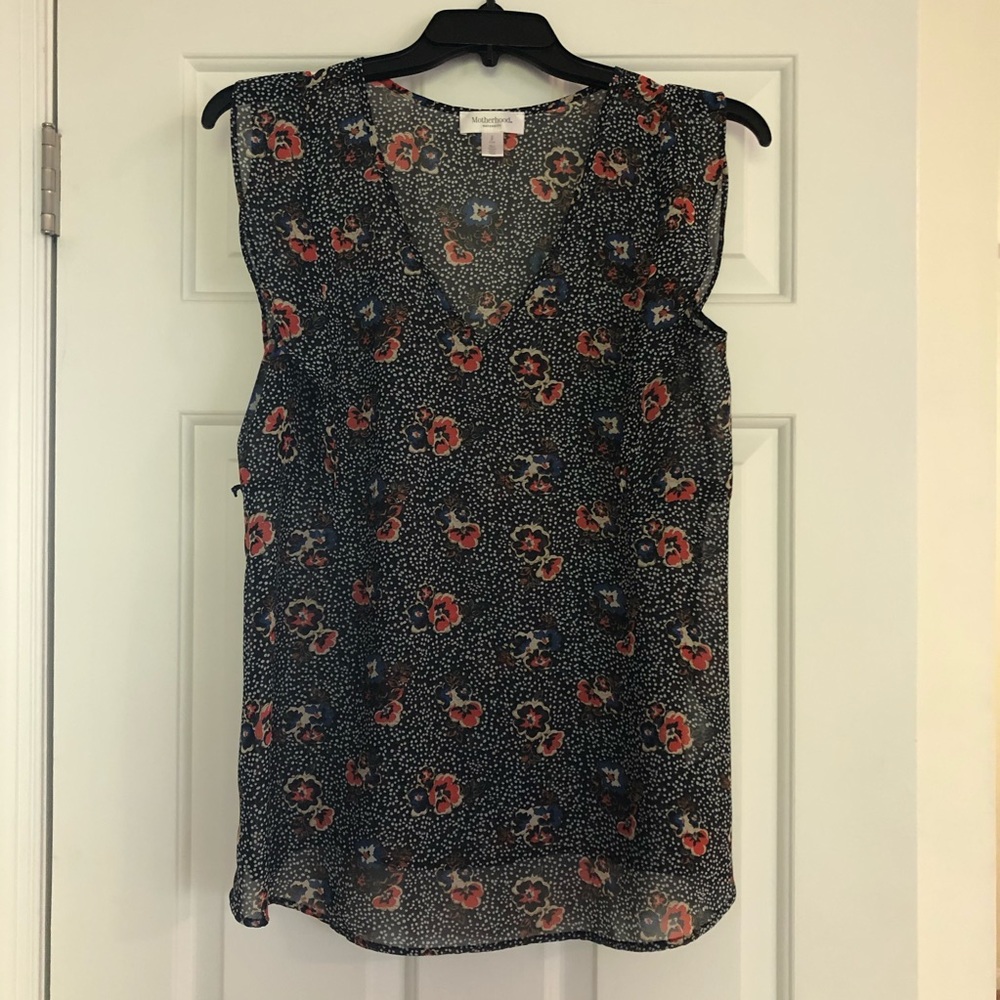 Motherhood Maternity Chiffon Sleeveless Top